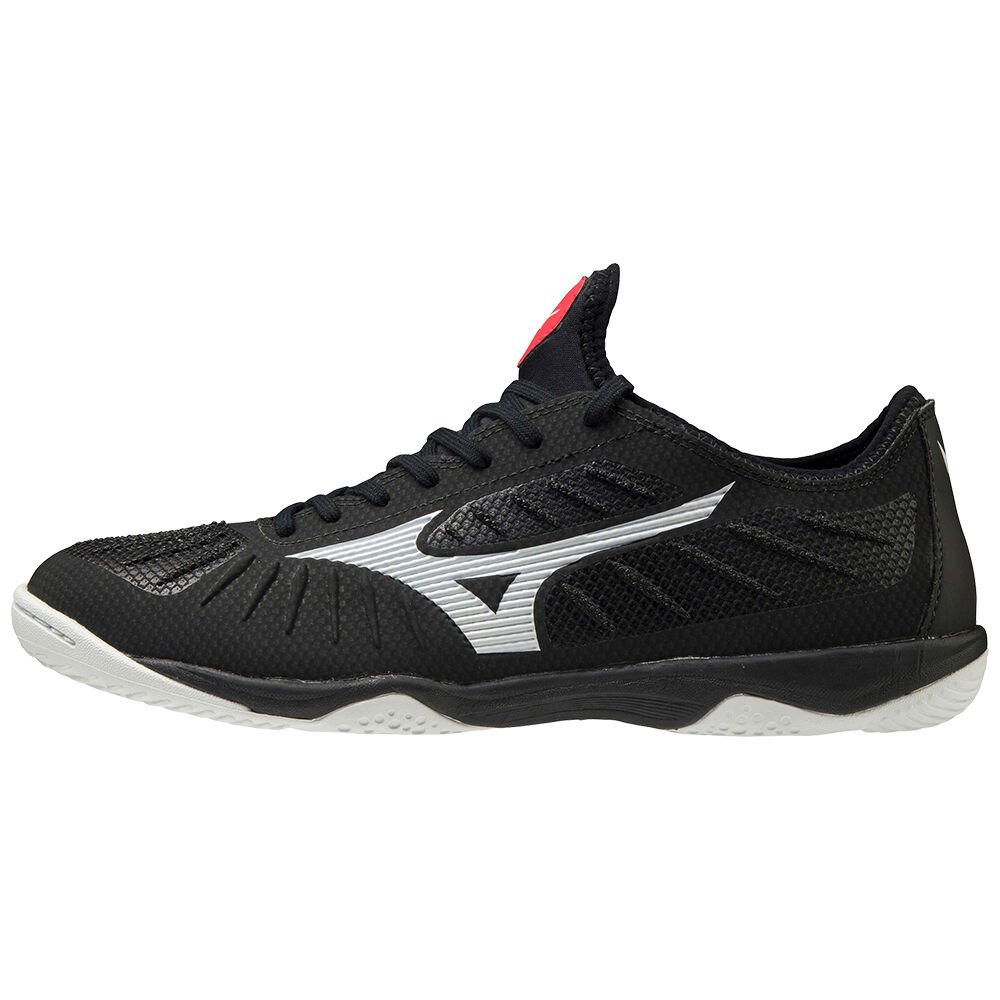 Womens Mizuno Rebula Sala Elite Indoor Soccer Shoes Black/White Philippines (XCEAWR163)